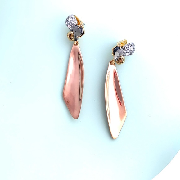 Alexis Bittar Crystal Stone Petal Scoop Earrings - Picture 10 of 10